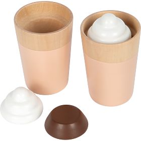 small foot Aparat de cafea din lemn cu accesorii Tasty gri