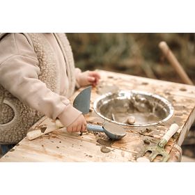 small foot Bucătărie mică din lemn pentru exterior