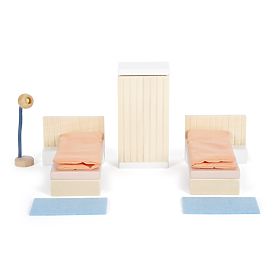 small foot Căsuță pentru păpuși cu mobilier, naturală