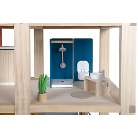 small foot Căsuță pentru păpuși cu mobilier, naturală