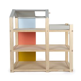 small foot Căsuță pentru păpuși cu mobilier, naturală