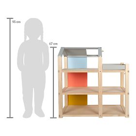 small foot Căsuță pentru păpuși cu mobilier, naturală