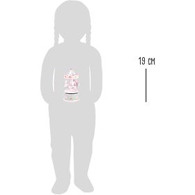 small foot Cutie muzicală carusel cu căluți roz