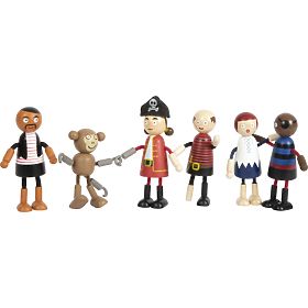 small foot Figurine pirați păpuși flexibile, small foot