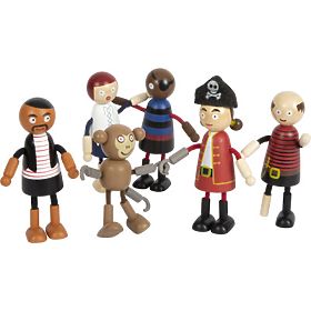 small foot Figurine pirați păpuși flexibile, small foot