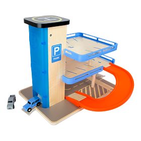 small foot Garaj din lemn cu etaje și lift