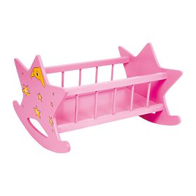 small foot Leagăn din lemn roz stea