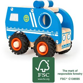 small foot Mașinuță de poliție din lemn