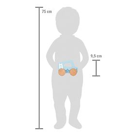 small foot Mașinuță din lemn de împins Albastră