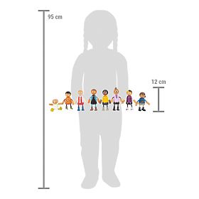 small foot Păpuși flexibile familie cu copil