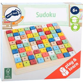 Small Foot Sudoku din lemn cuburi colorate