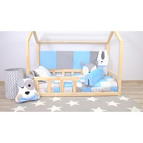 Protecție pentru pat Ourbaby - albastru deschis