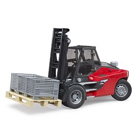 Stivuitor Bruder Linde HT160D cu paletă și 3 cutii