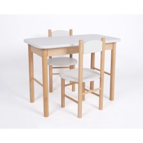 Set de masă și scaun Simple - alb, Drewnopol