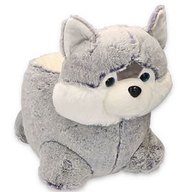 Taburet de pluș câine Husky scaun