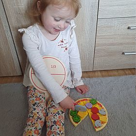 Tăiător de pizza din lemn Bigjigs Toys