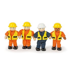 Tidlo Figurine din lemn constructori 4 buc, Tidlo