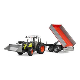 Tractor Bruder CLAAS Nectis 267F cu încărcător și remorcă, Bruder