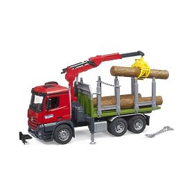 Transportor de lemn Bruder cu braț hidraulic MB Arocs