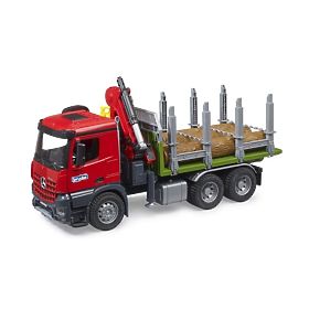 Transportor de lemn Bruder cu braț hidraulic MB Arocs