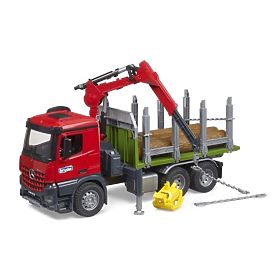 Transportor de lemn Bruder cu braț hidraulic MB Arocs, Bruder