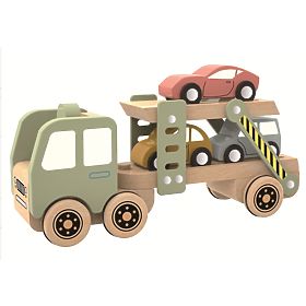 Transportor de mașinuțe din lemn 2Kids Toys
