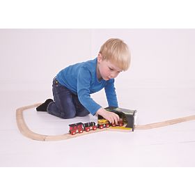 Tunel feroviar Bigjigs cu comutator peșteră craniu