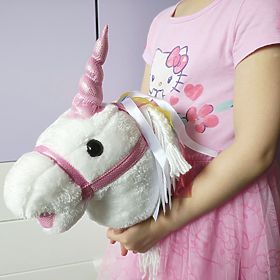 Unicorn pe băț Bianco Hobby Horse