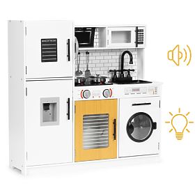 Bucătărie mare din lemn pentru copii + sunete și lumini ECOTOYS, EcoToys