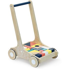 Vilac Cărucior din lemn cu cuburi colorate Canopée, Vilac