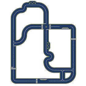 Vilac Circuit de curse Vilacity cu două fețe