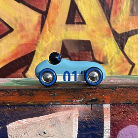 Vilac Mașină de lemn Old Sport Compet turcoaz