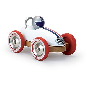 Vilac Mașină de lemn Roadster vintage albă, Vilac