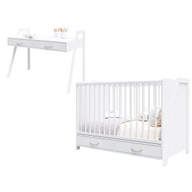 Patut si birou 2 in 1 CONE 120x60 - ALB, Pietrus